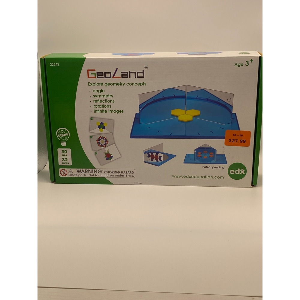 BRAND NEW IN BOX EDX Education GEOLAND 30 pcs Early Math for Kids!
